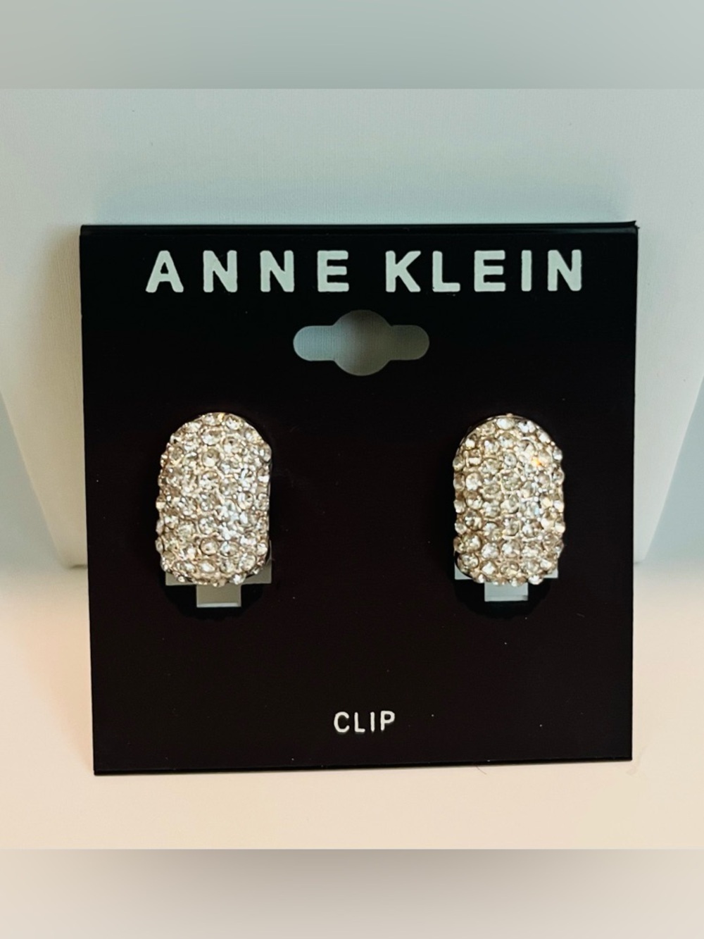 Anne Klein Crystal Halo Clip-On Earrings